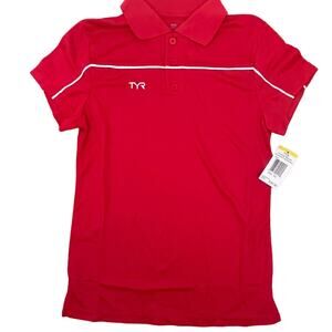TYR Women's Alliance Tech Polo - Red Textured - TPOC6A - Size XS - $40